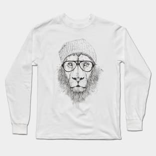 Cool lion (bw) Long Sleeve T-Shirt